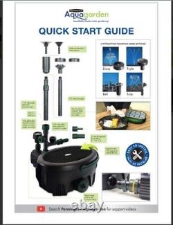 Pennington Aquagarden Inpond 6 In 1 Pond Water Pump Fontaine Filtre 820 Gal/h