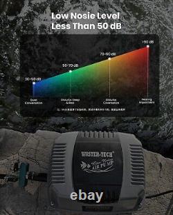 Pompe à air pour étang à carpes Koï 2060GPH Aérateur d'étang Tuyau d'air lesté de 40 pieds Kit d'aération avec minuterie