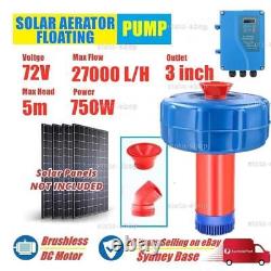 Pompe de fontaine flottante à aérateur solaire 27000L/H pour l'aération de grands étangs ou barrages