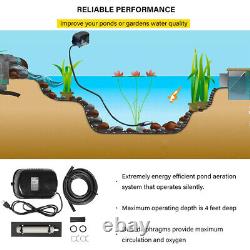 Pour les étangs à poissons Koi des jardins d'eau claire, kit de pompe d'aération pour étang à oxygène pond air.